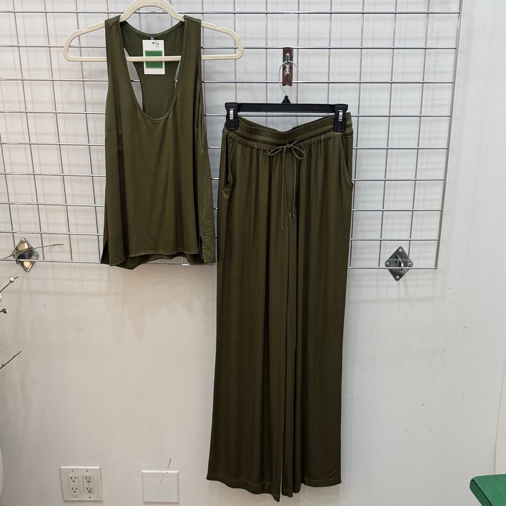Olive Green Women's 2pc pant set